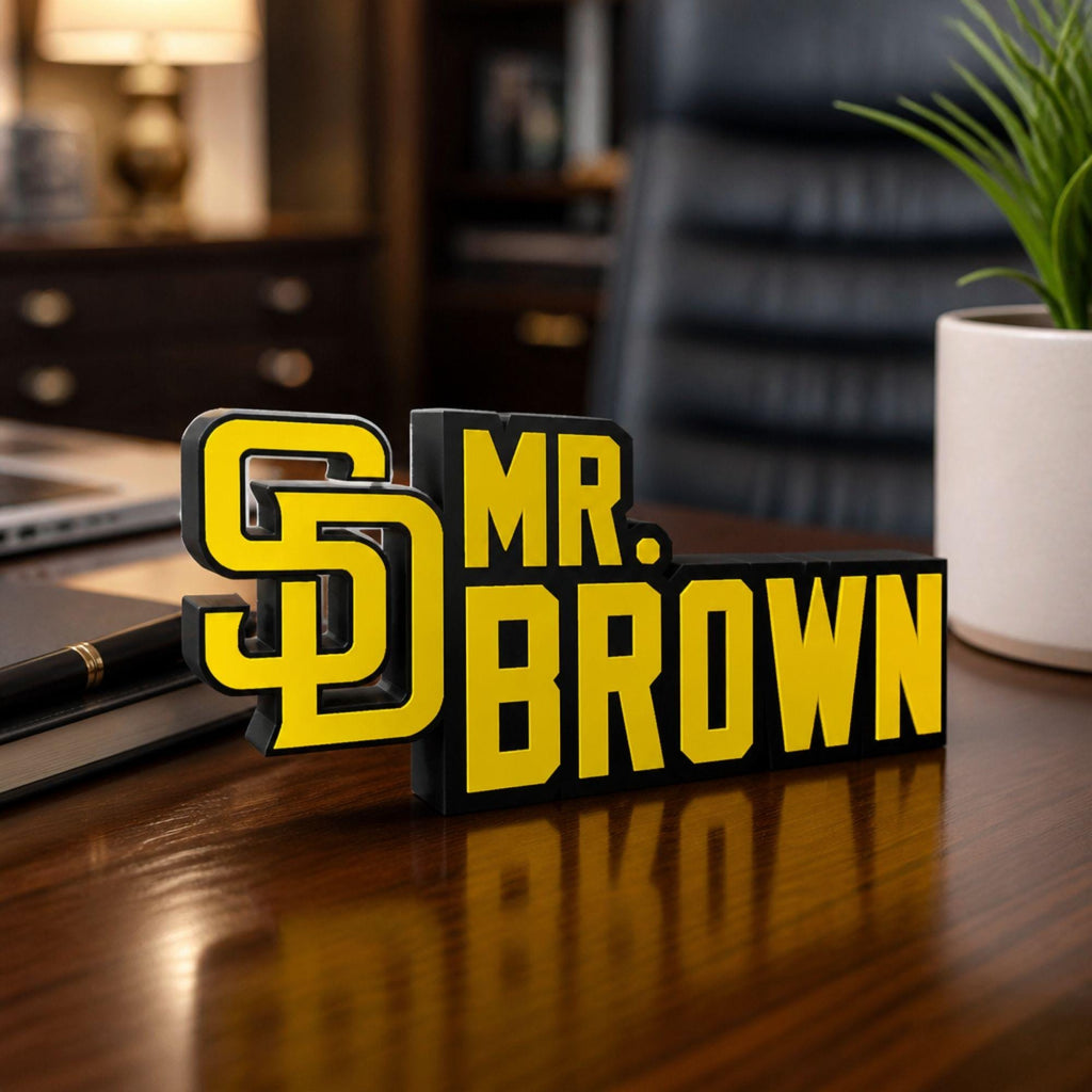 Personalized San Diego Padres Baseball Desk Name Plate