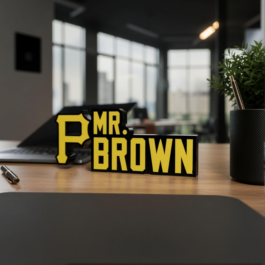 Personalized Pittsburgh Pirates Baseball Desk Name Plate