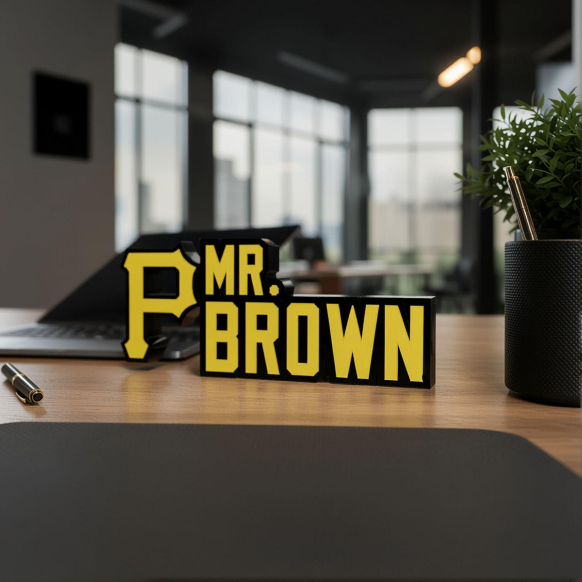 Personalized Pittsburgh Pirates Baseball Desk Name Plate