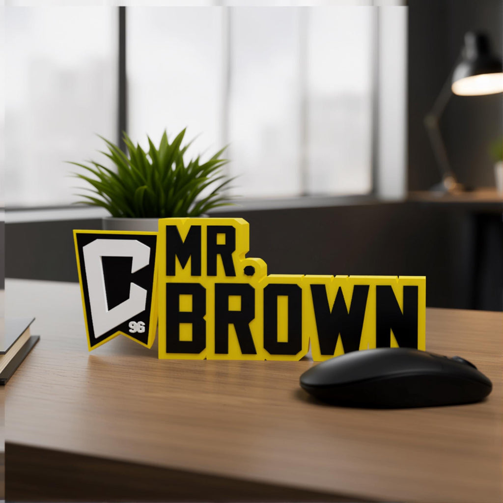 Personalized Columbus Crew Soccer Desk Name Plate