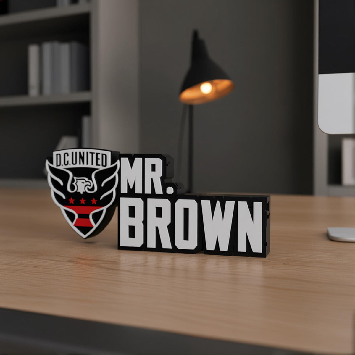 Personalized D.C. United Soccer Desk Name Plate