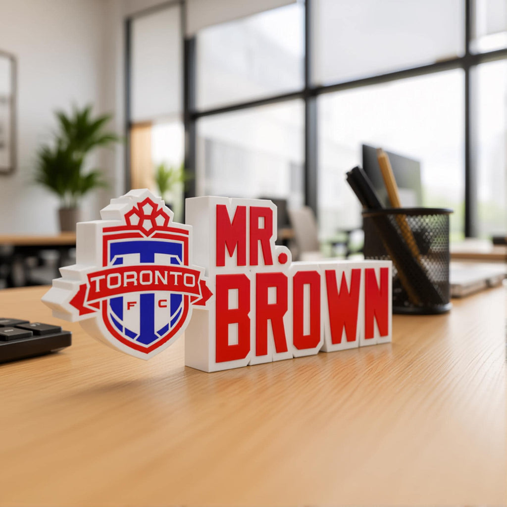 Personalized Toronto FC Soccer Desk Name Plate