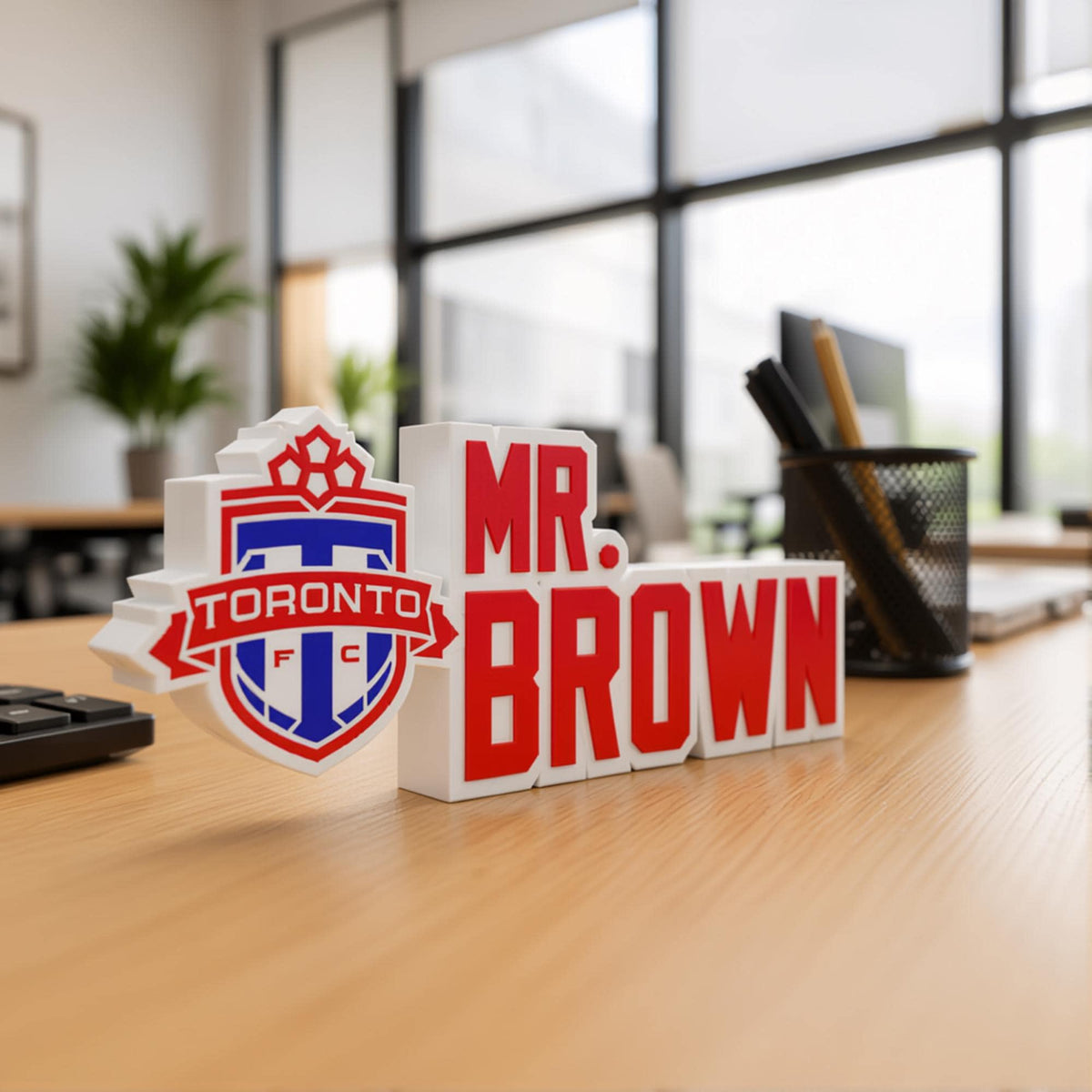Personalized Toronto FC Soccer Desk Name Plate