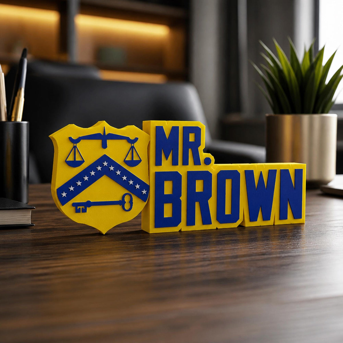 Personalized Treasury Desk Name Plate