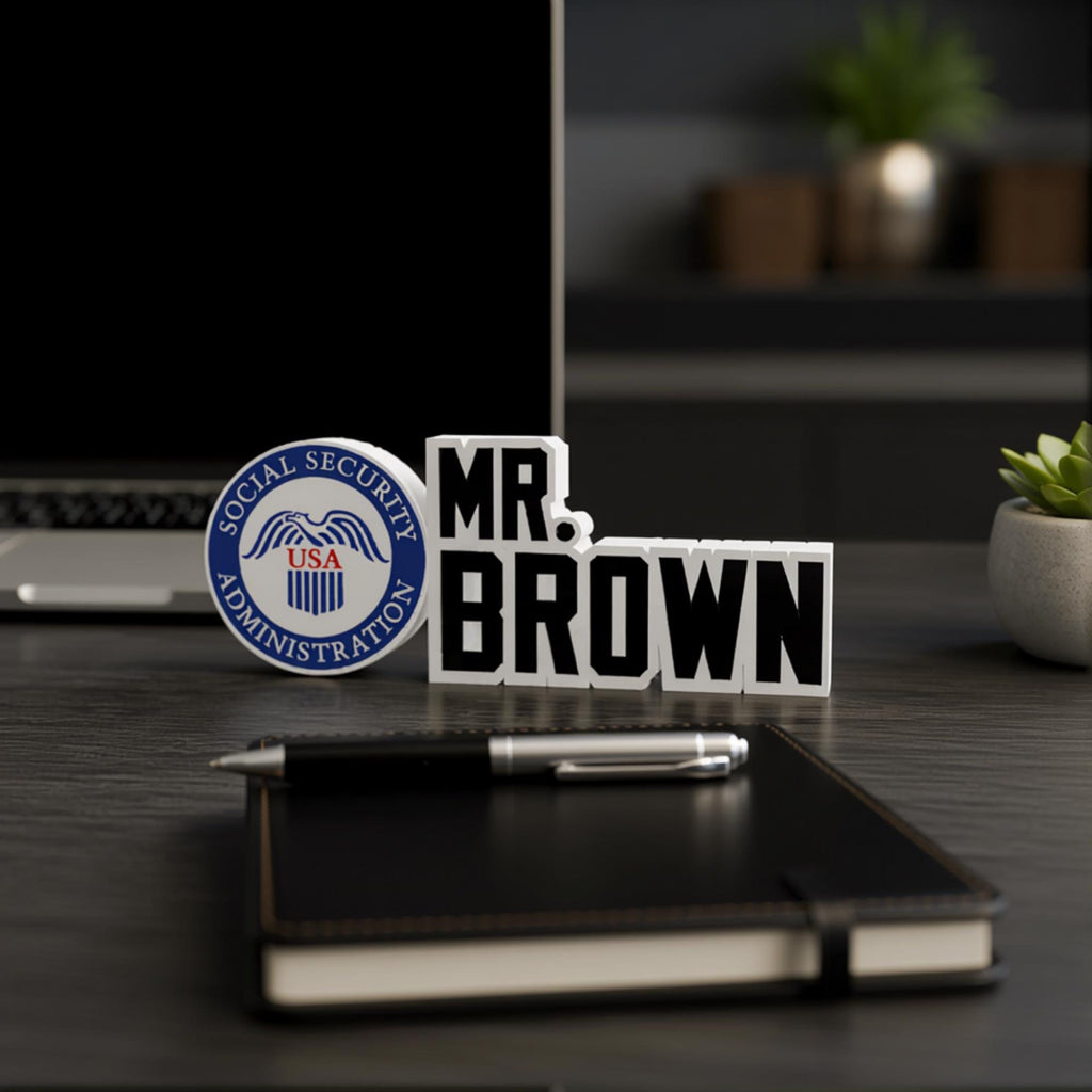 Personalized SSA Desk Name Plate