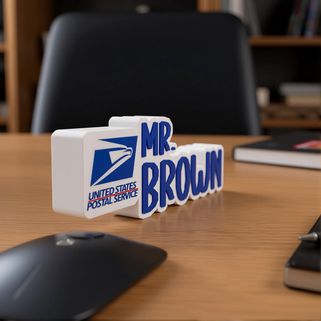 Personalized USPS Desk Name Plate