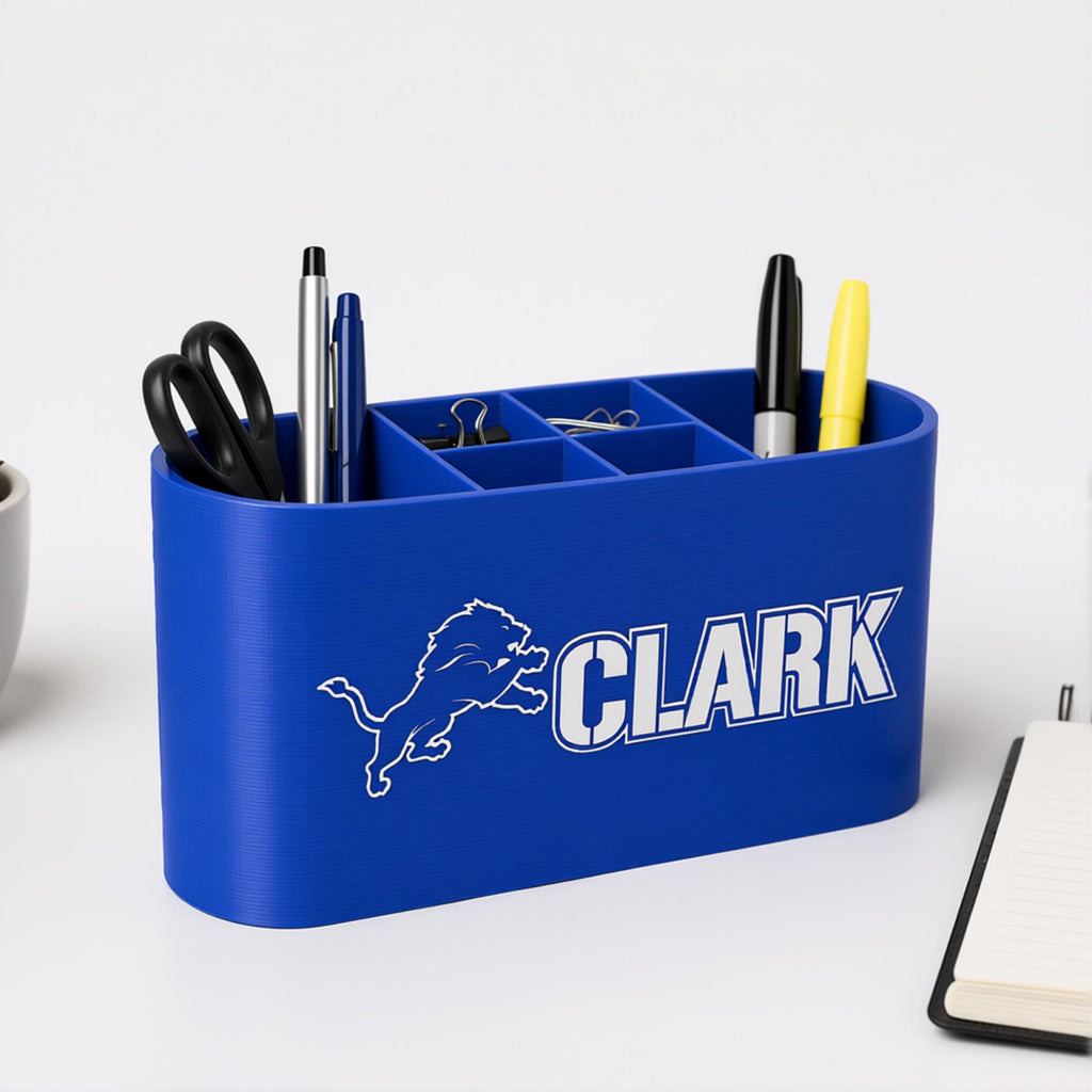 Personalized Detroit Lions Desk Organizer