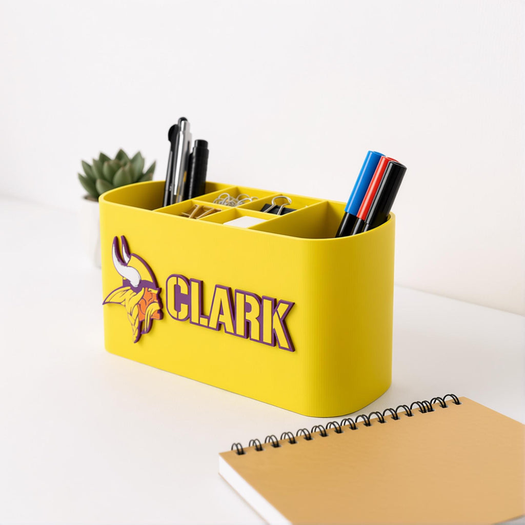 Personalized Minnesota Vikings Desk Organizer
