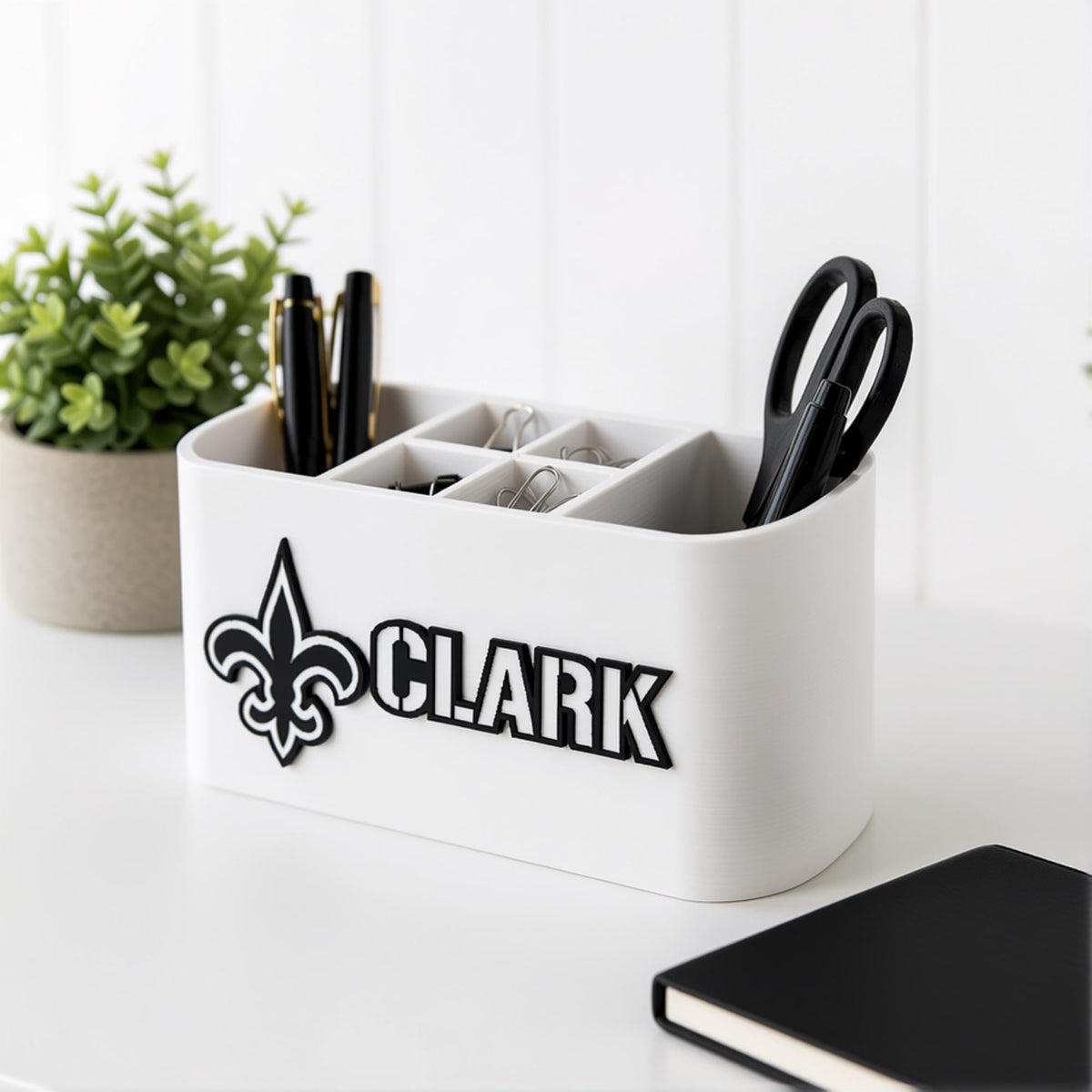Personalized New Orleans Saints Desk Organizer