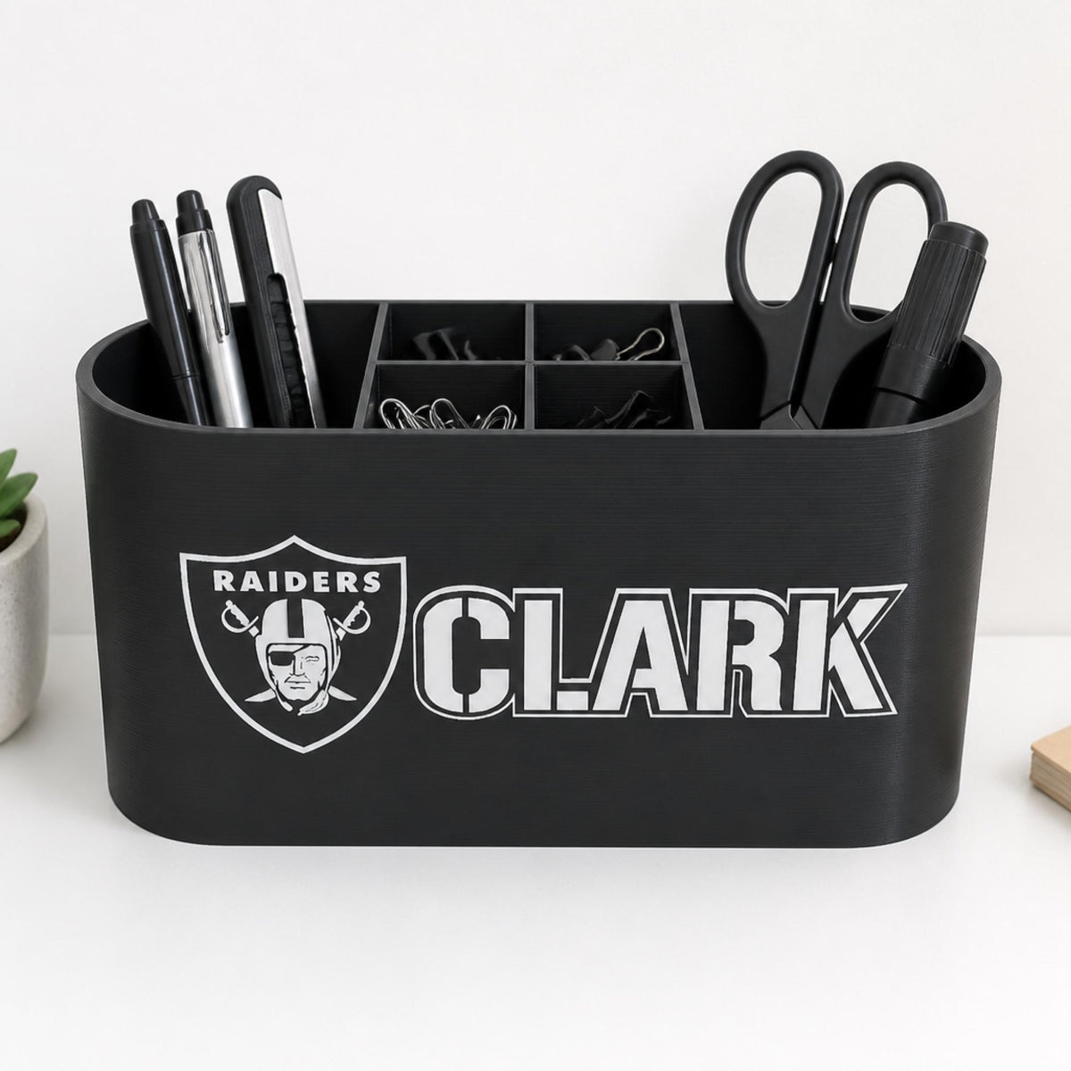 Personalized Las Vegas Raiders Desk Organizer