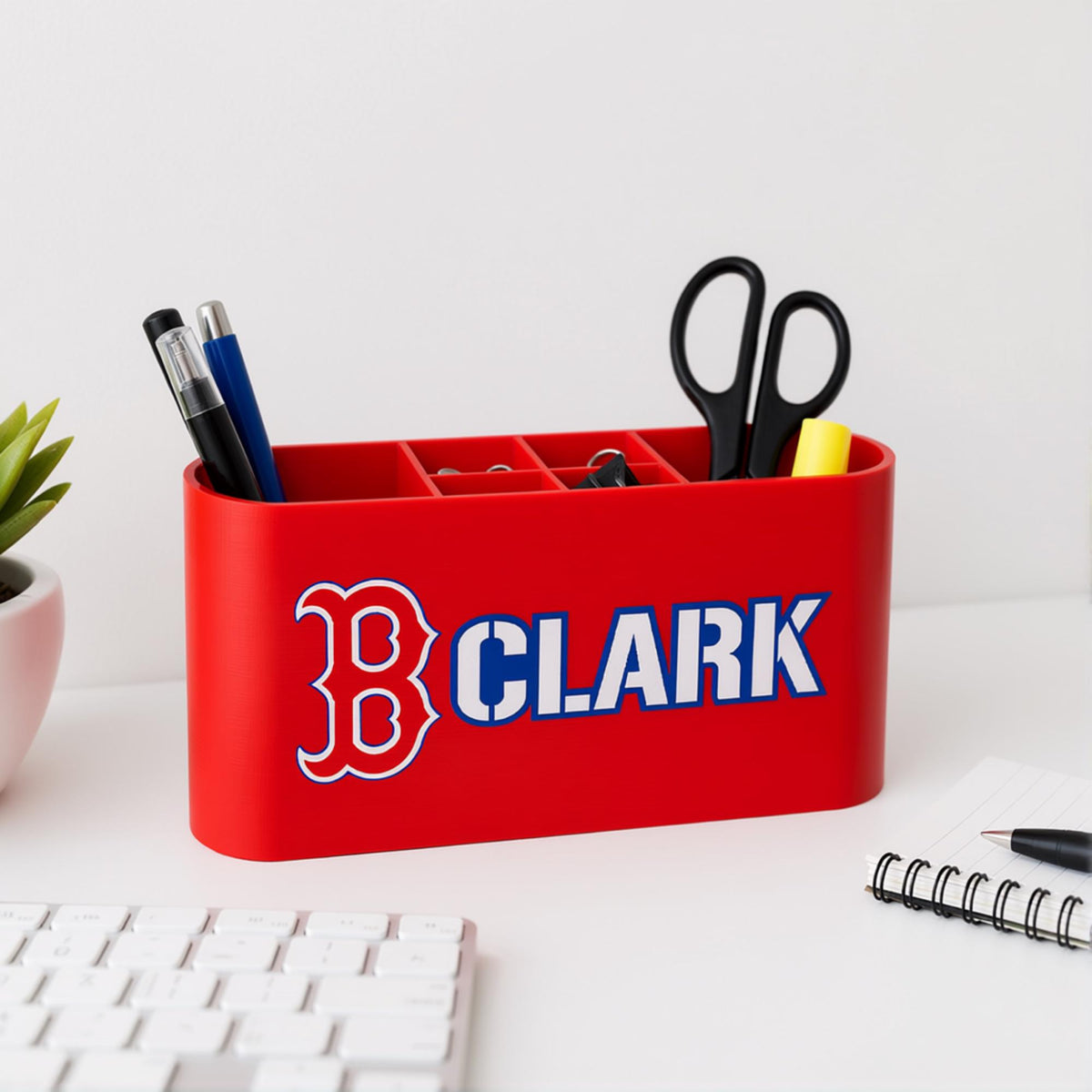 Personalized Boston Red Sox Desk Organizer