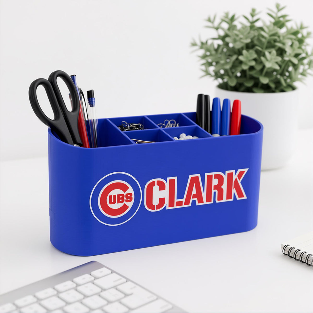 Personalized Chicago Cubs Desk Organizer
