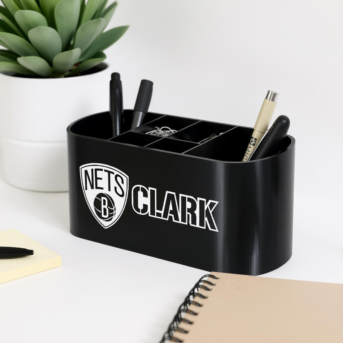 Personalized Brooklyn Nets Desk Organizer