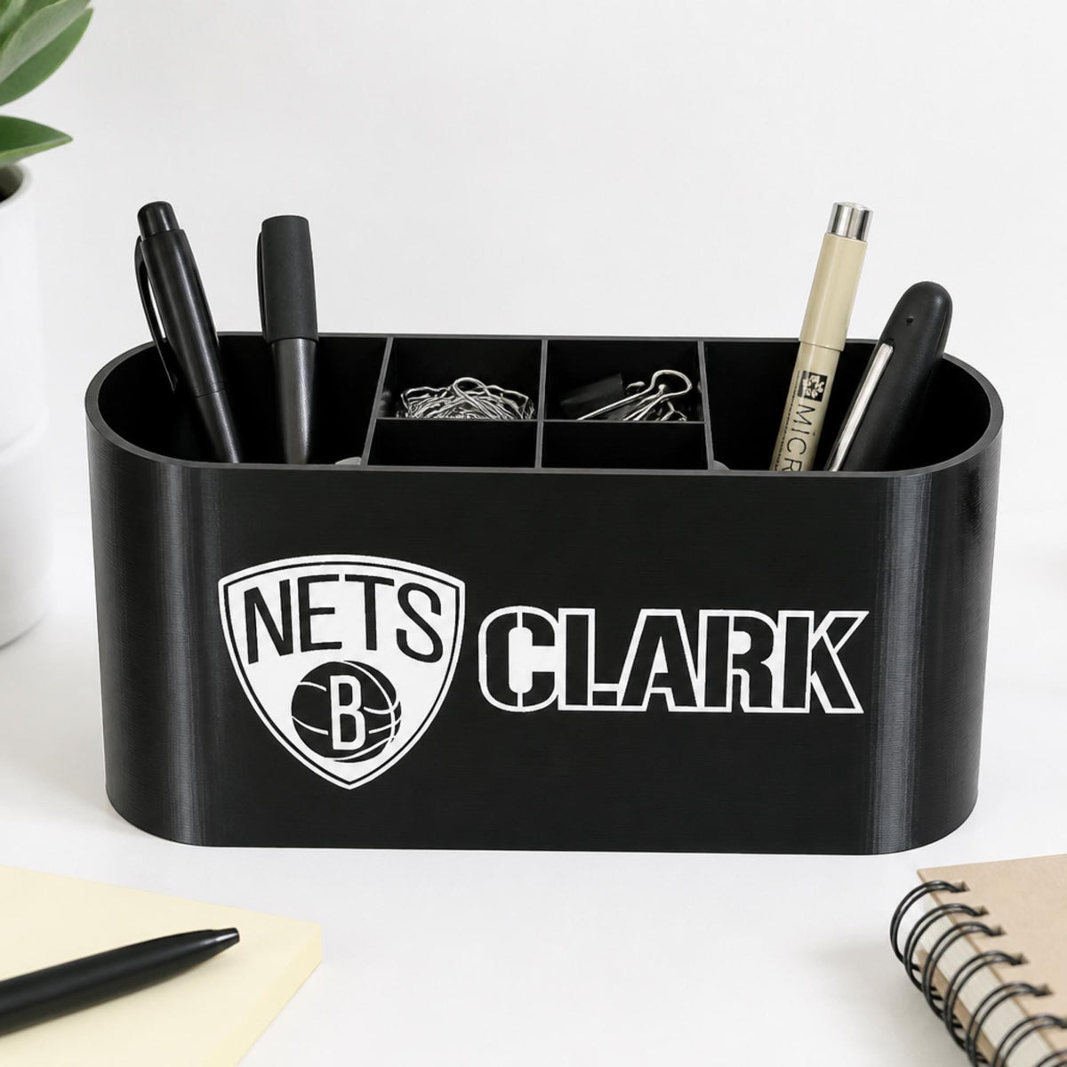 Personalized Brooklyn Nets Desk Organizer