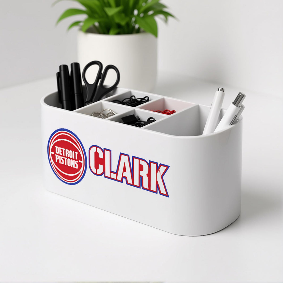 Personalized Detroit Pistons Desk Organizer