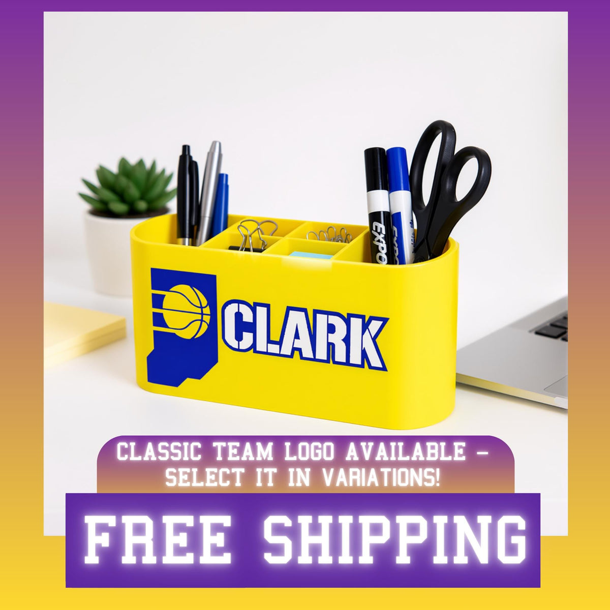 Personalized Indiana Pacers Desk Organizer