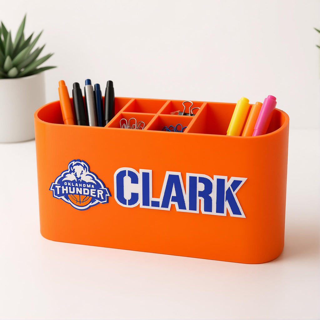 Personalized Oklahoma City Thunder Desk Organizer