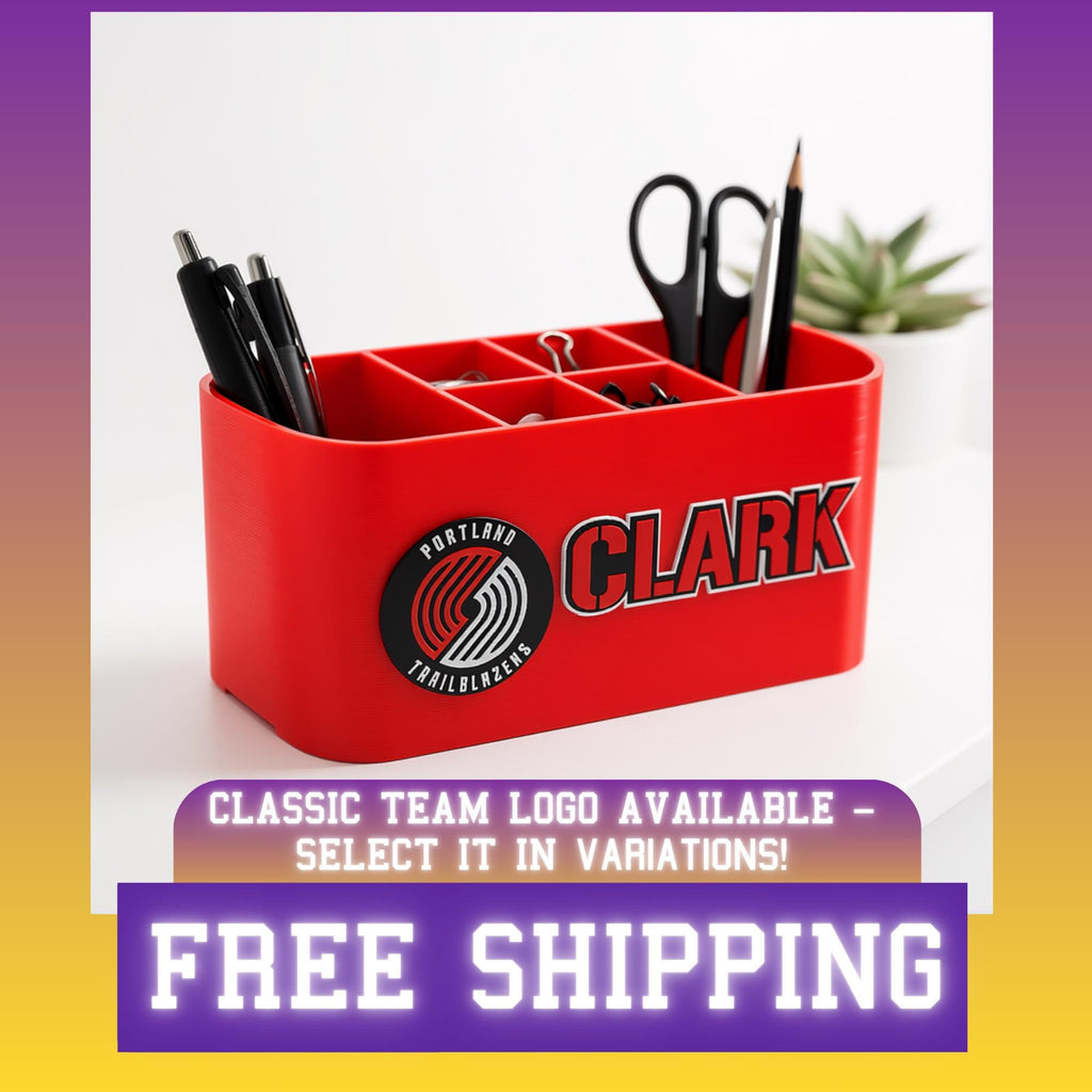 Personalized Portland Trail Blazers Desk Organizer