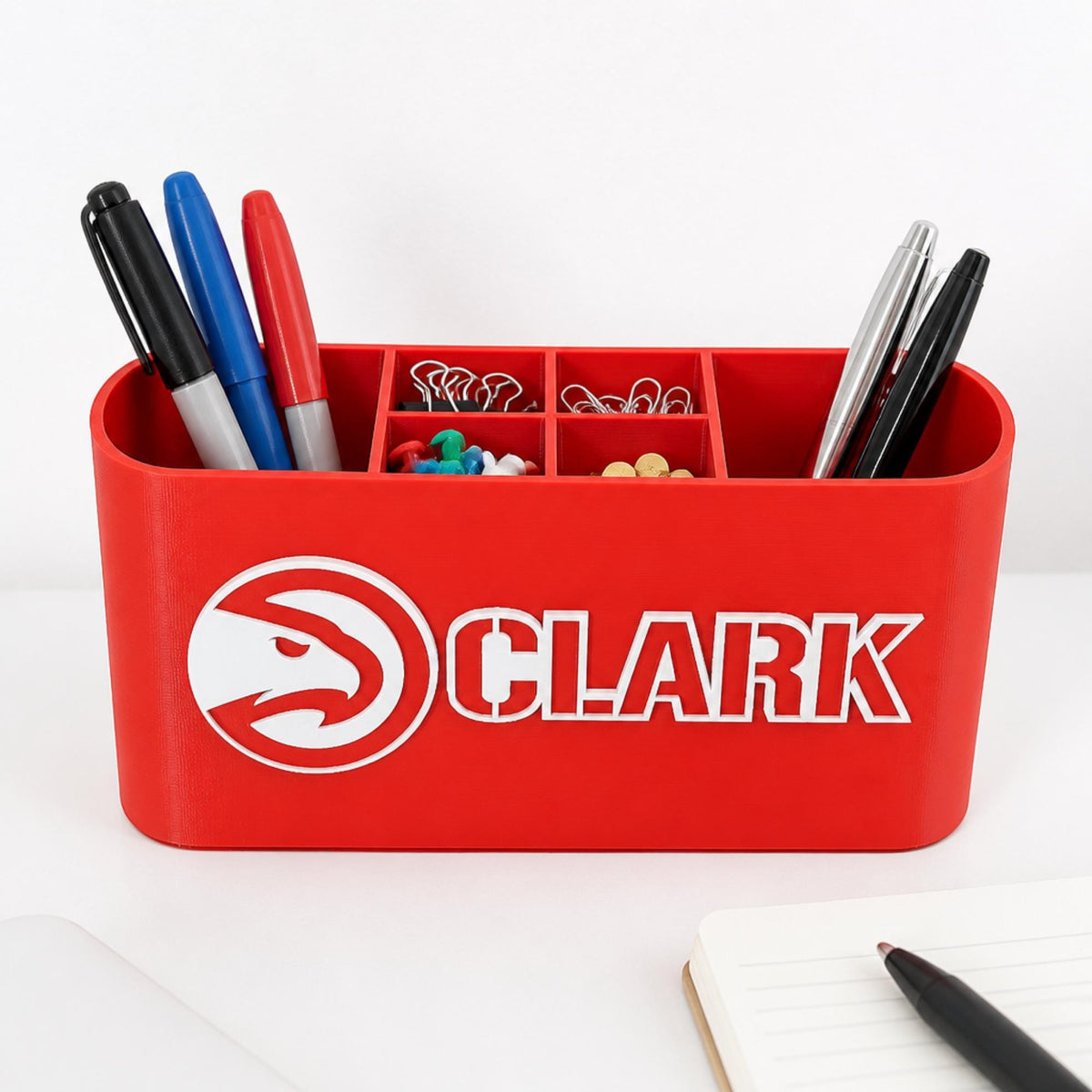 Personalized Atlanta Hawks Desk Organizer