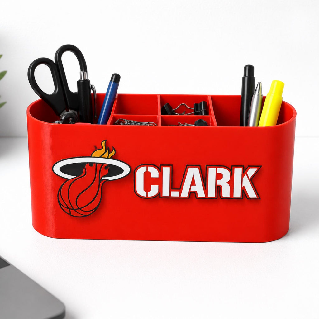 Personalized Miami Heat Desk Organizer