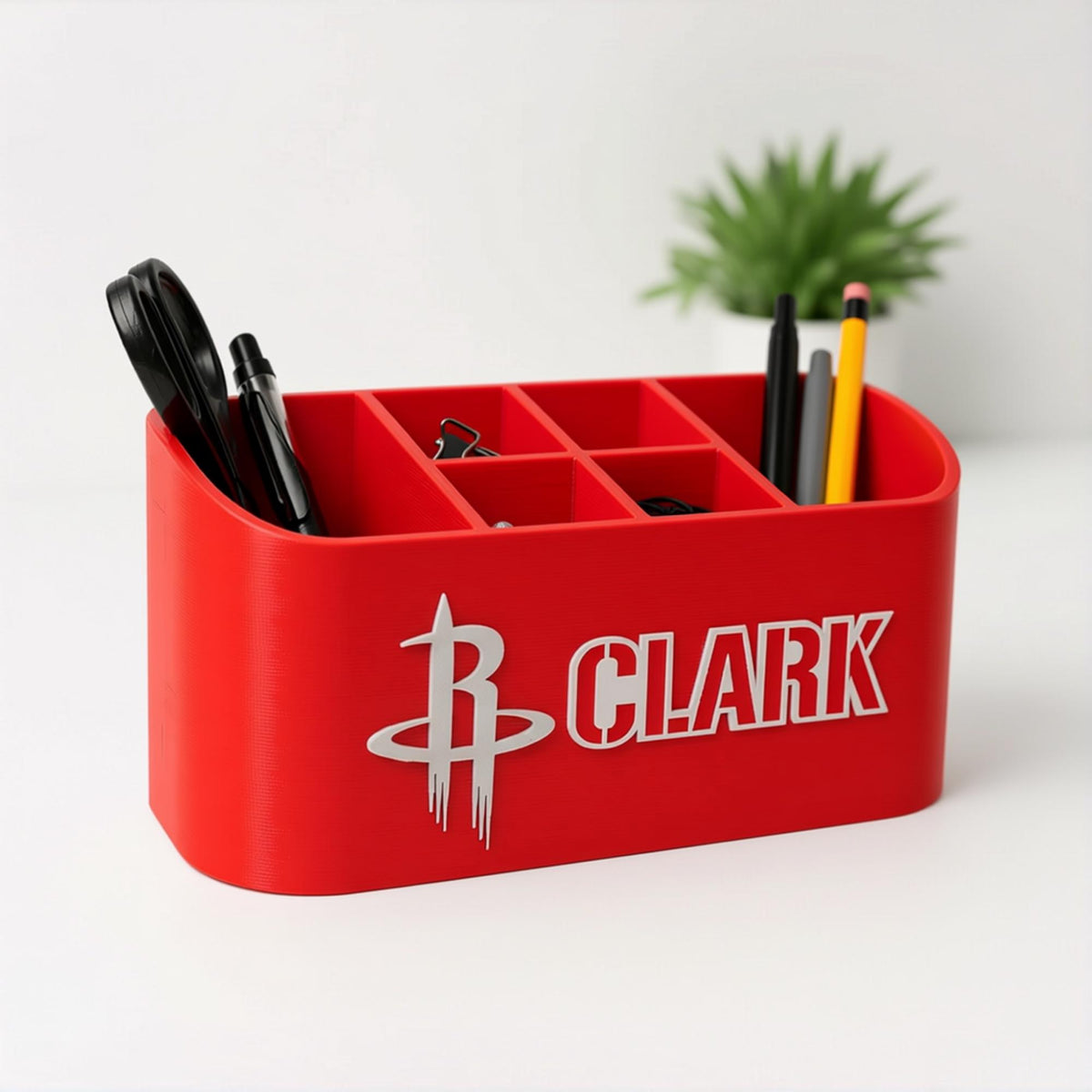 Personalized Houston Rockets Desk Organizer