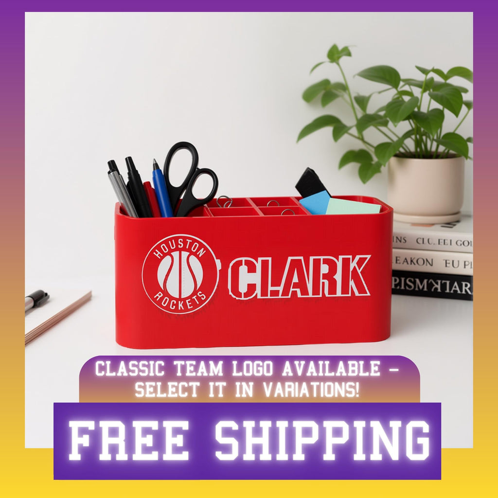 Personalized Houston Rockets Desk Organizer