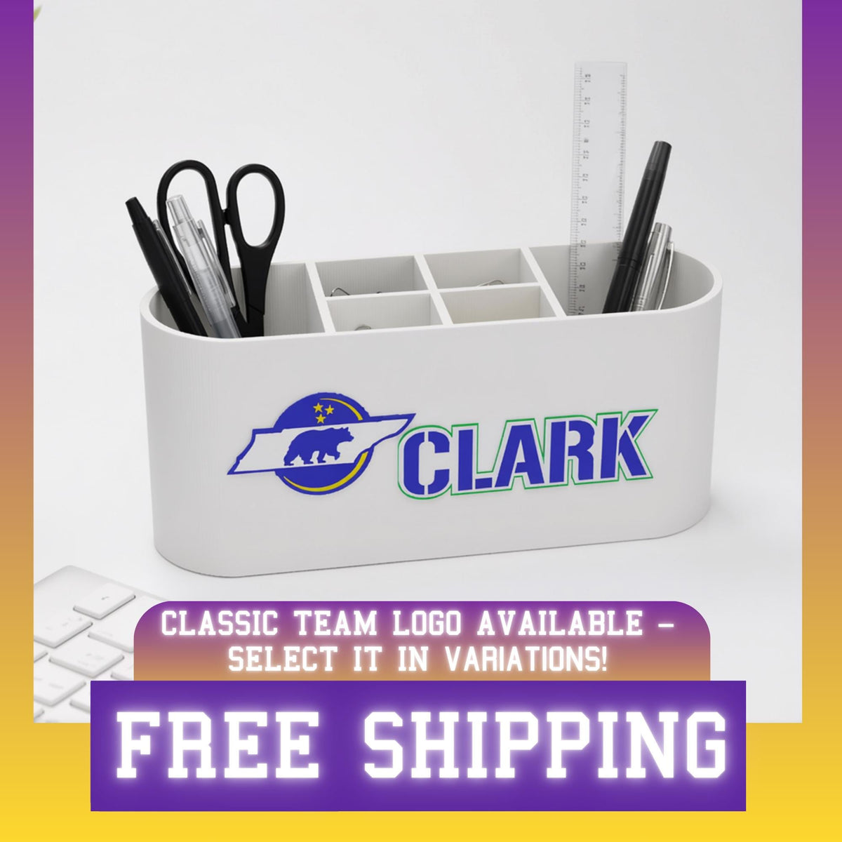 Personalized Memphis Grizzlies Desk Organizer