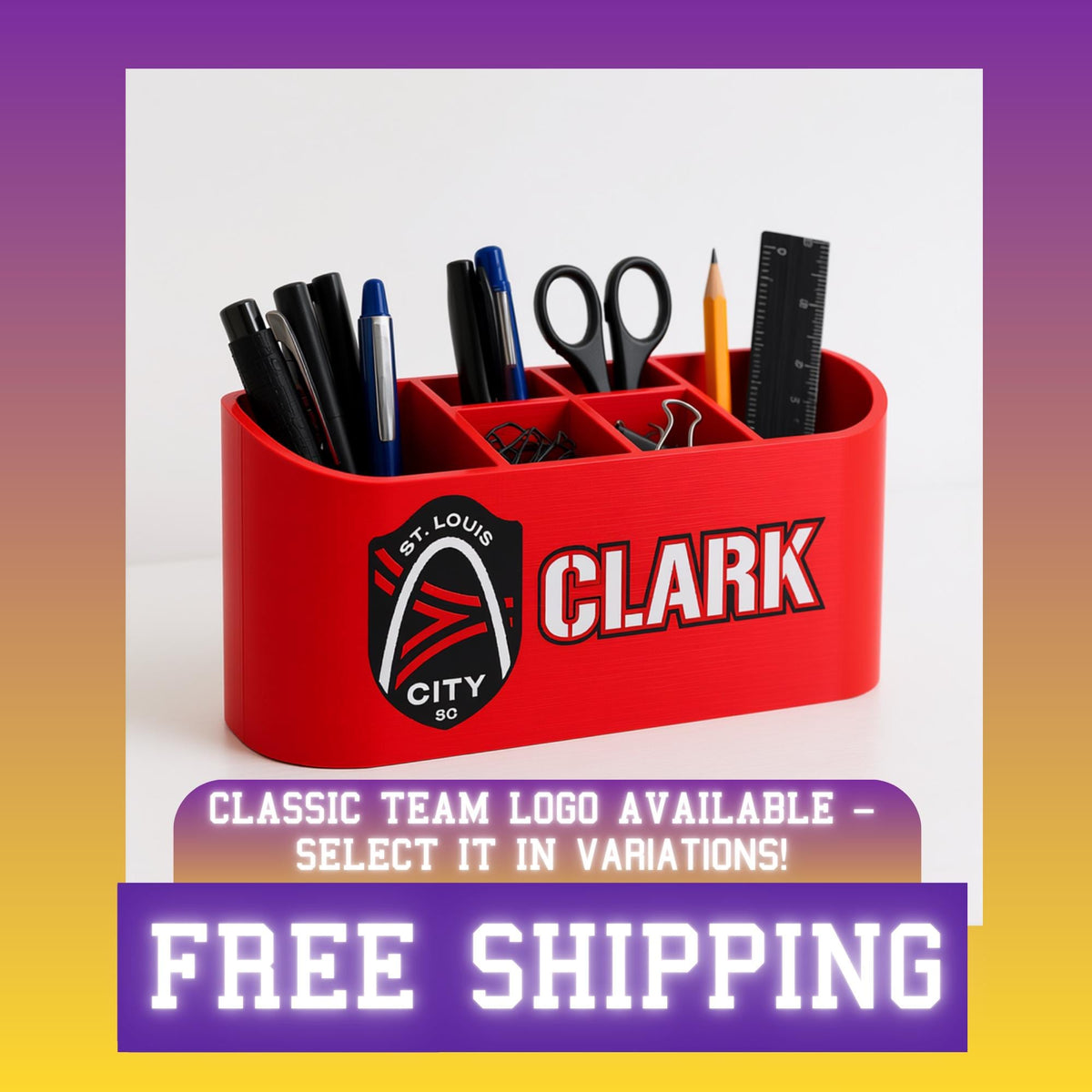Personalized St. Louis CITY SC Desk Organizer
