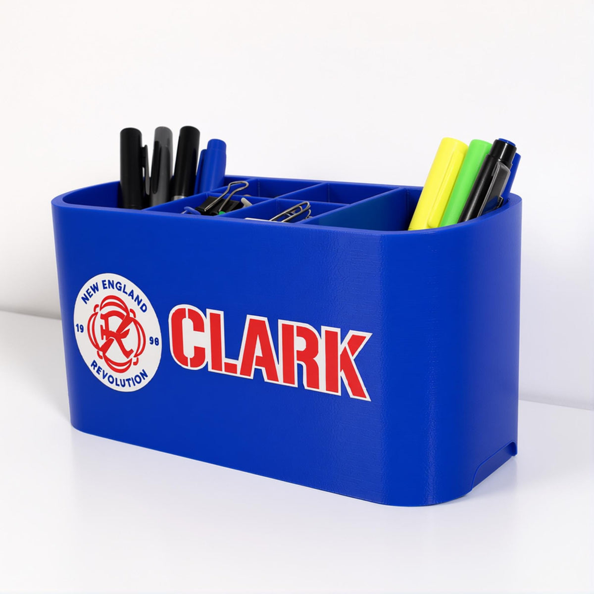 Personalized New England Revolution Desk Organizer