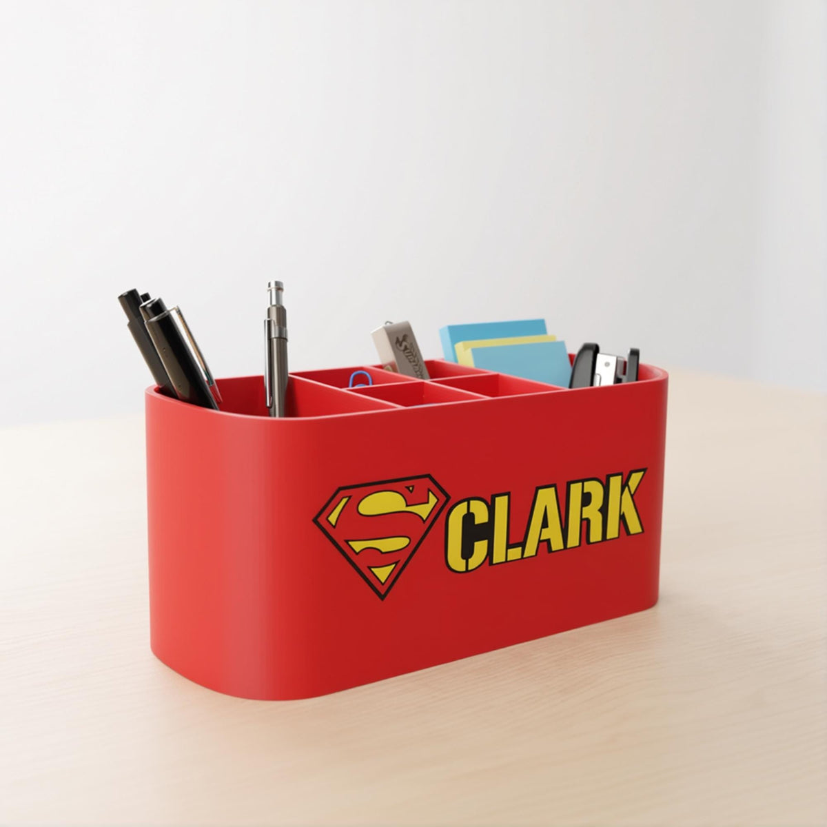 Personalized Superman Desk Organizer