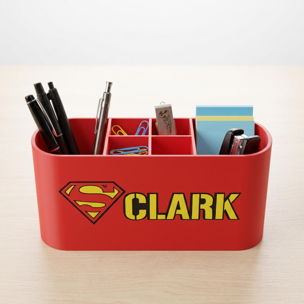 Personalized Superman Desk Organizer