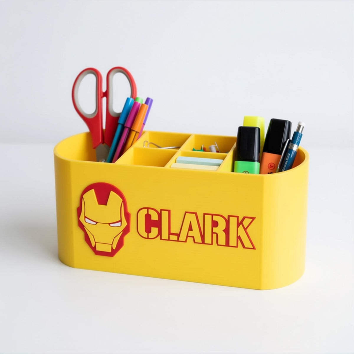 Personalized Iron Man Desk Organizer