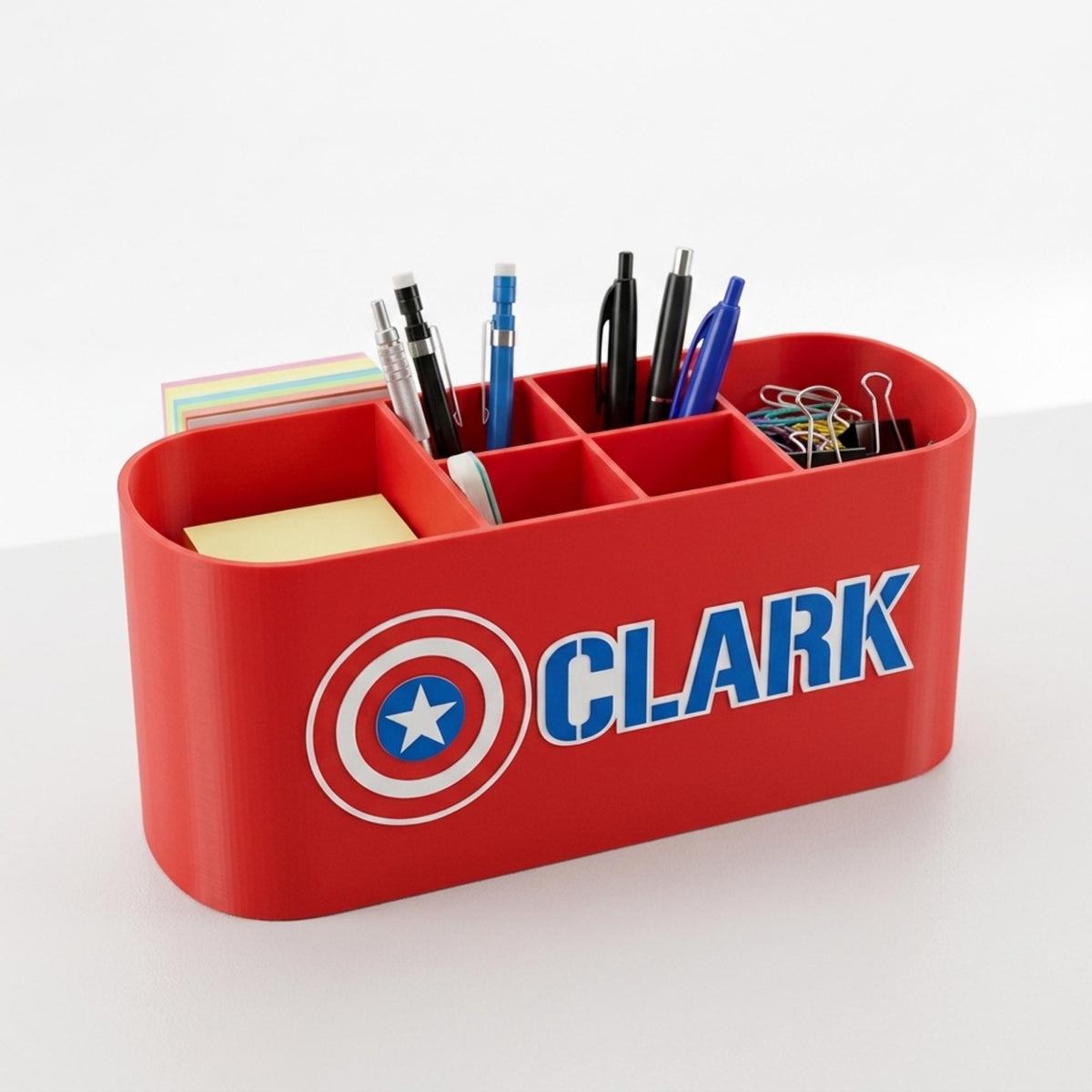 Personalized Captain America Desk Organizer