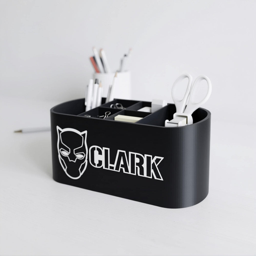 Personalized Black Panther Desk Organizer
