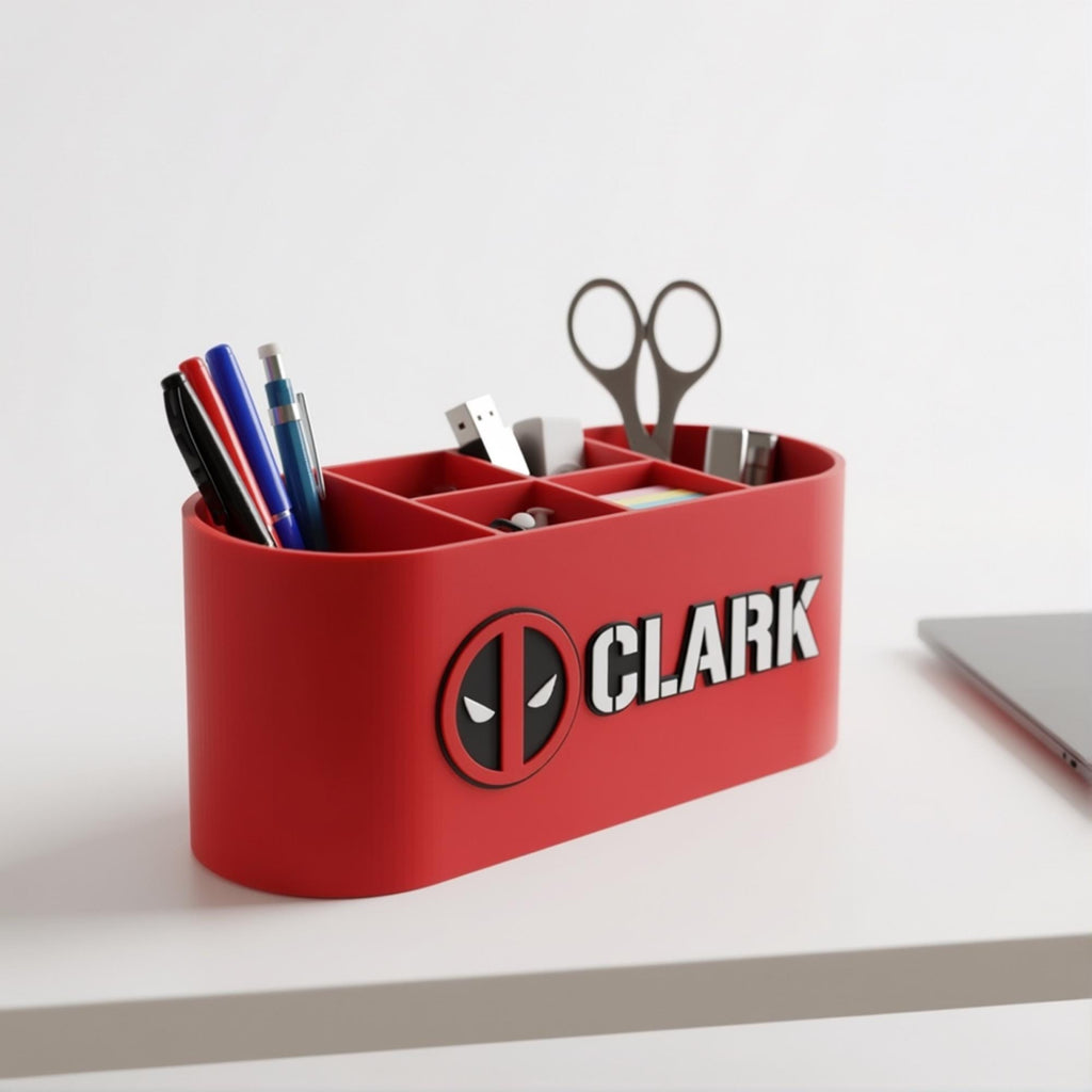Personalized Deadpool Desk Organizer
