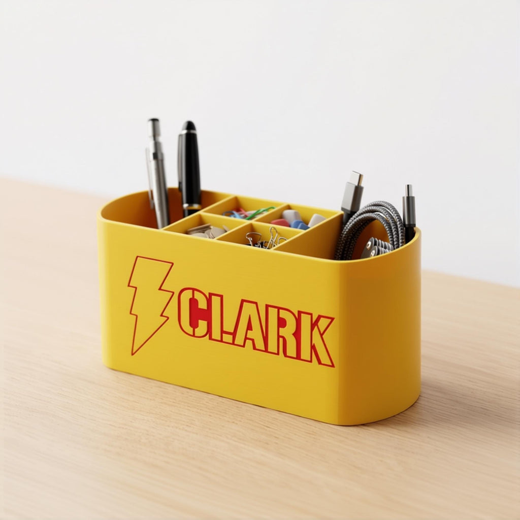 Personalized Shazam Desk Organizer