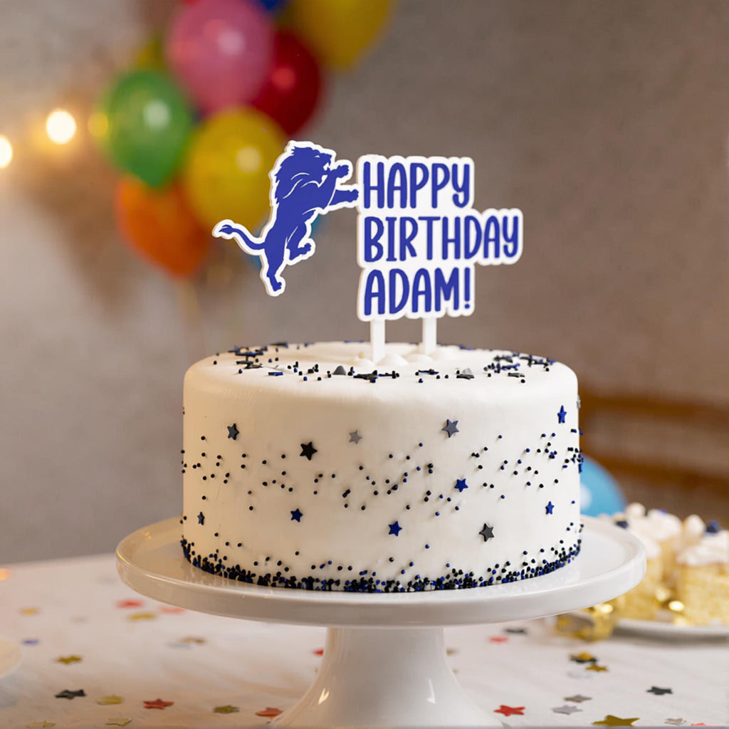 Detroit Lions Cake Topper