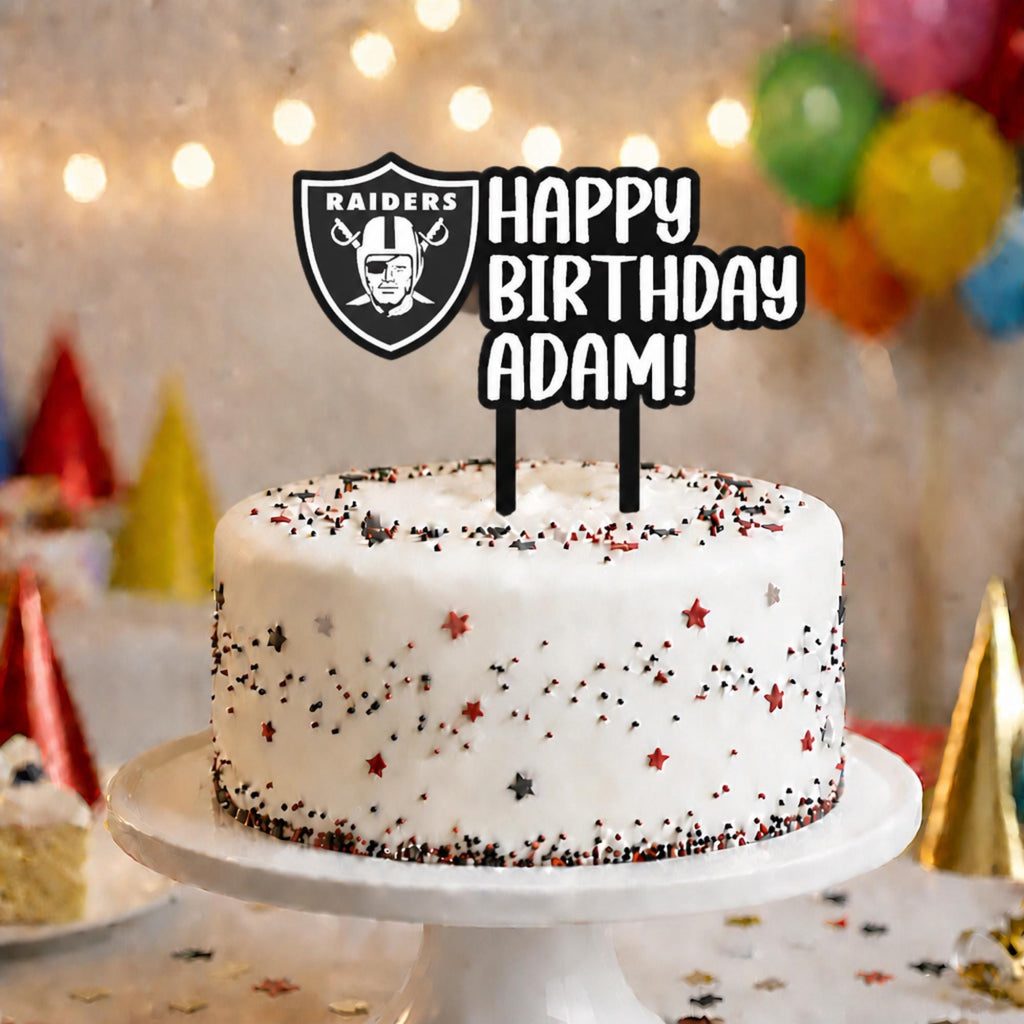 Las Vegas Raiders Cake Topper