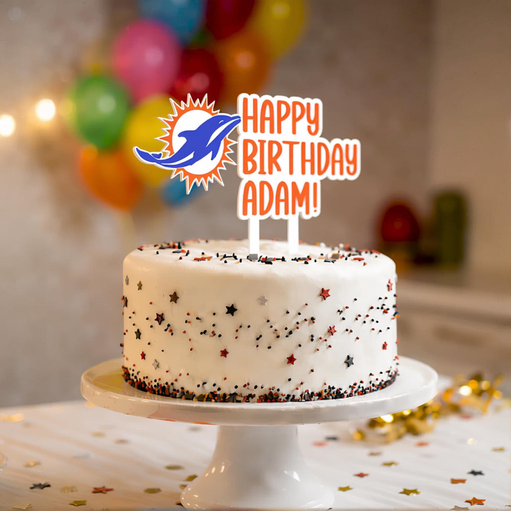 Miami Dolphins Cake Topper