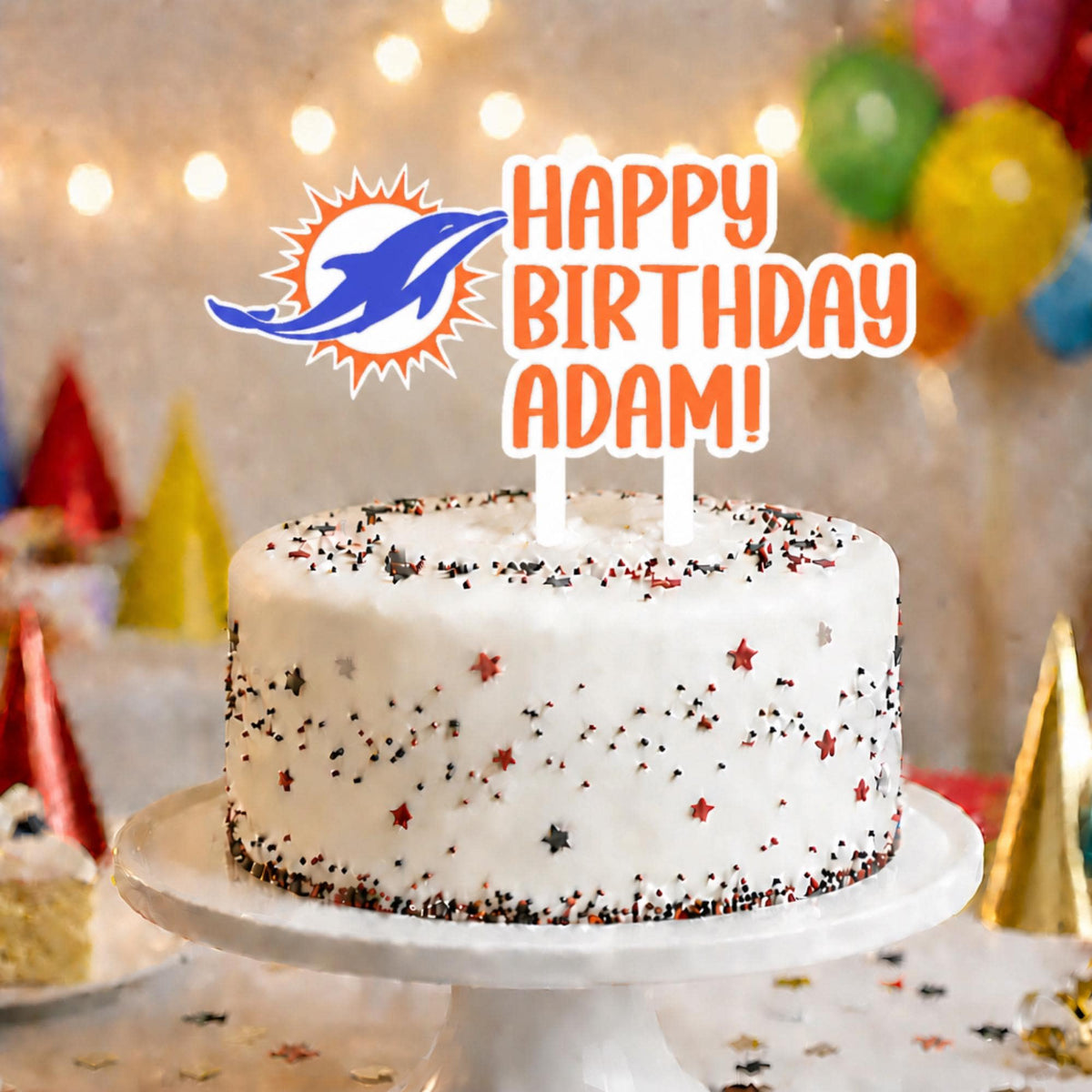 Miami Dolphins Cake Topper