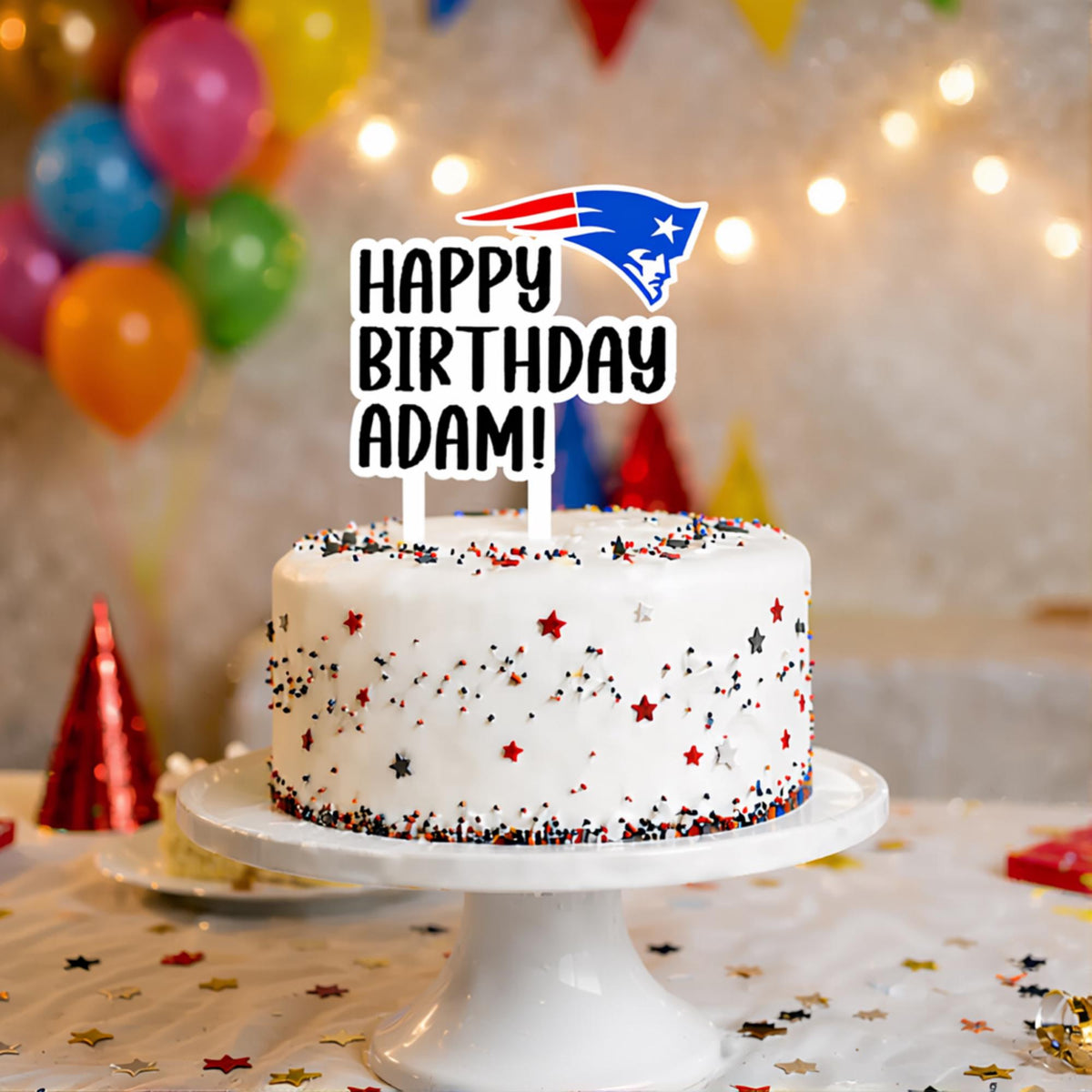 New England Patriots Cake Topper