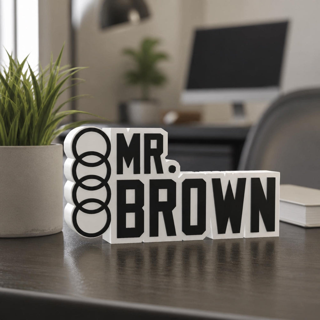Personalized Audi F1 Team Desk Name Plate