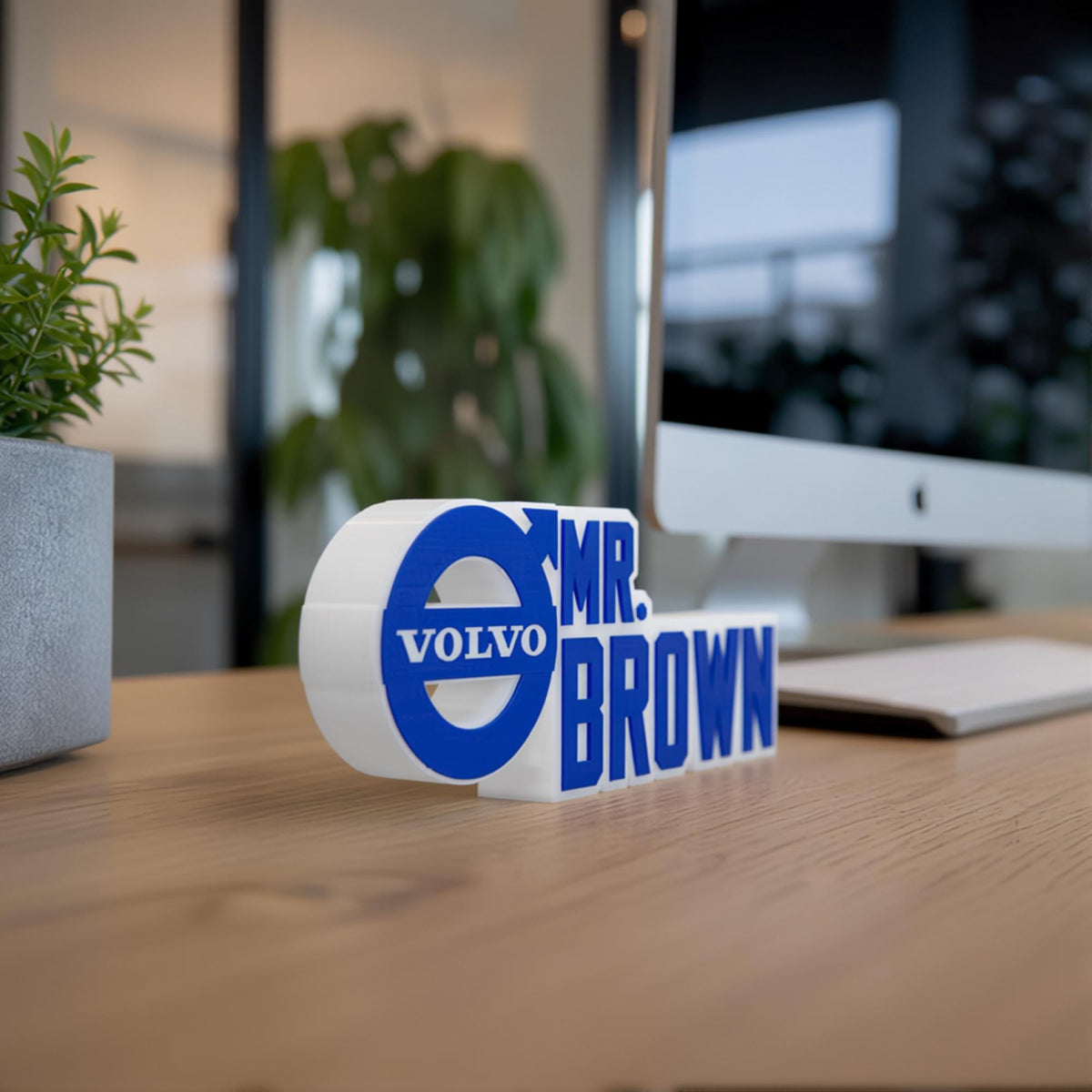 Personalized Volvo Desk Name Plate