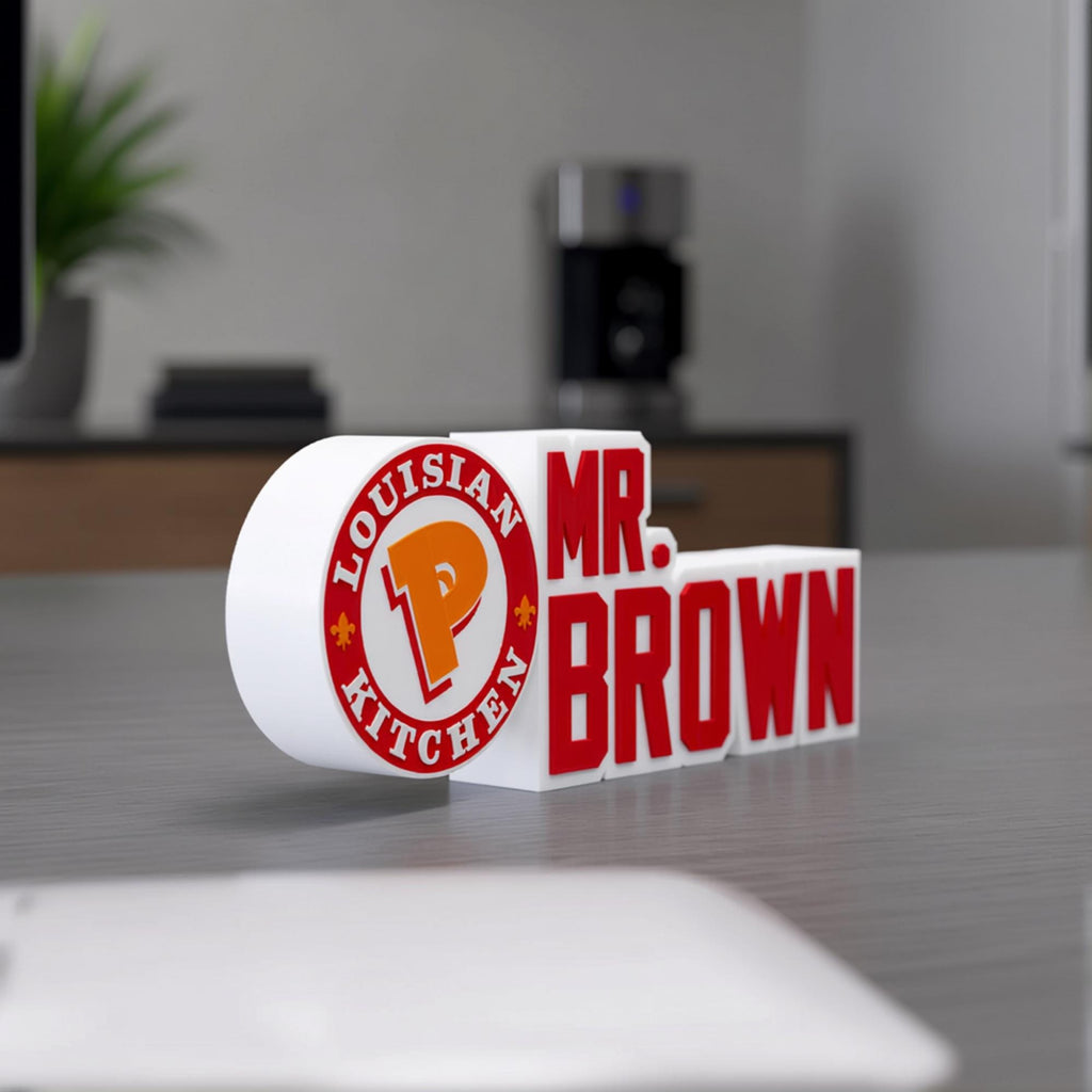 Personalized Popeye’s Desk Name Plate