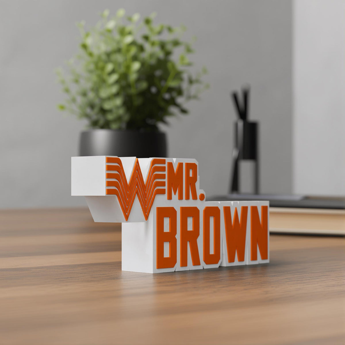 Personalized Whataburger Desk Name Plate