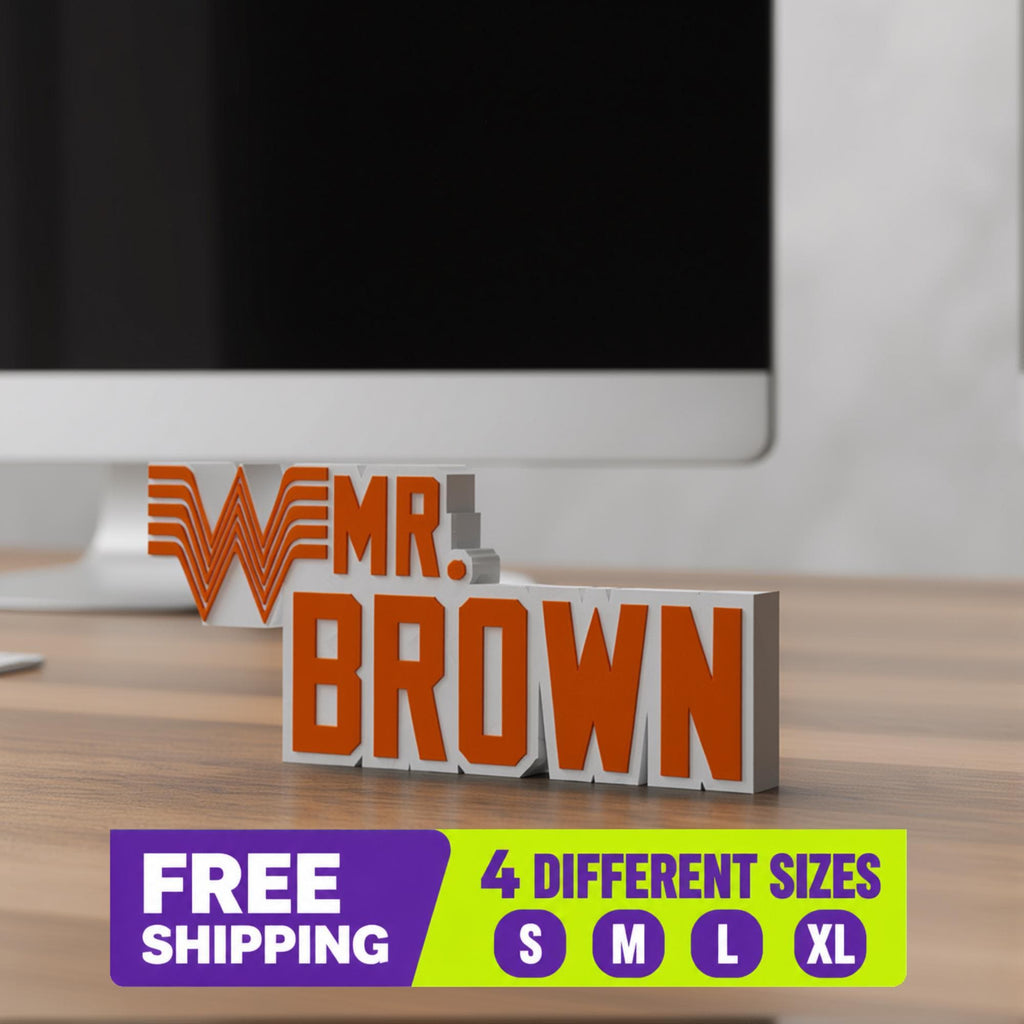 Personalized Whataburger Desk Name Plate