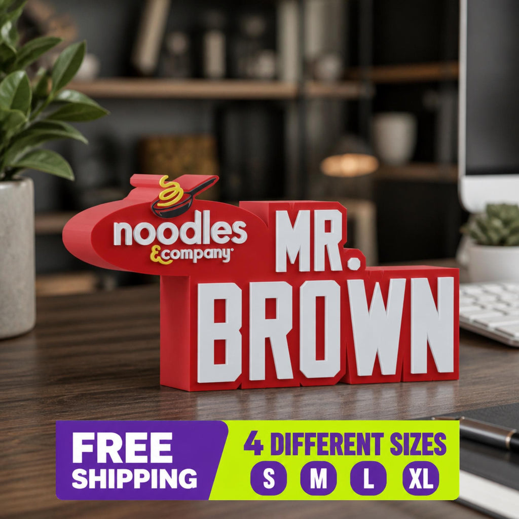 Personalized Noodles & Company Desk Name Plate