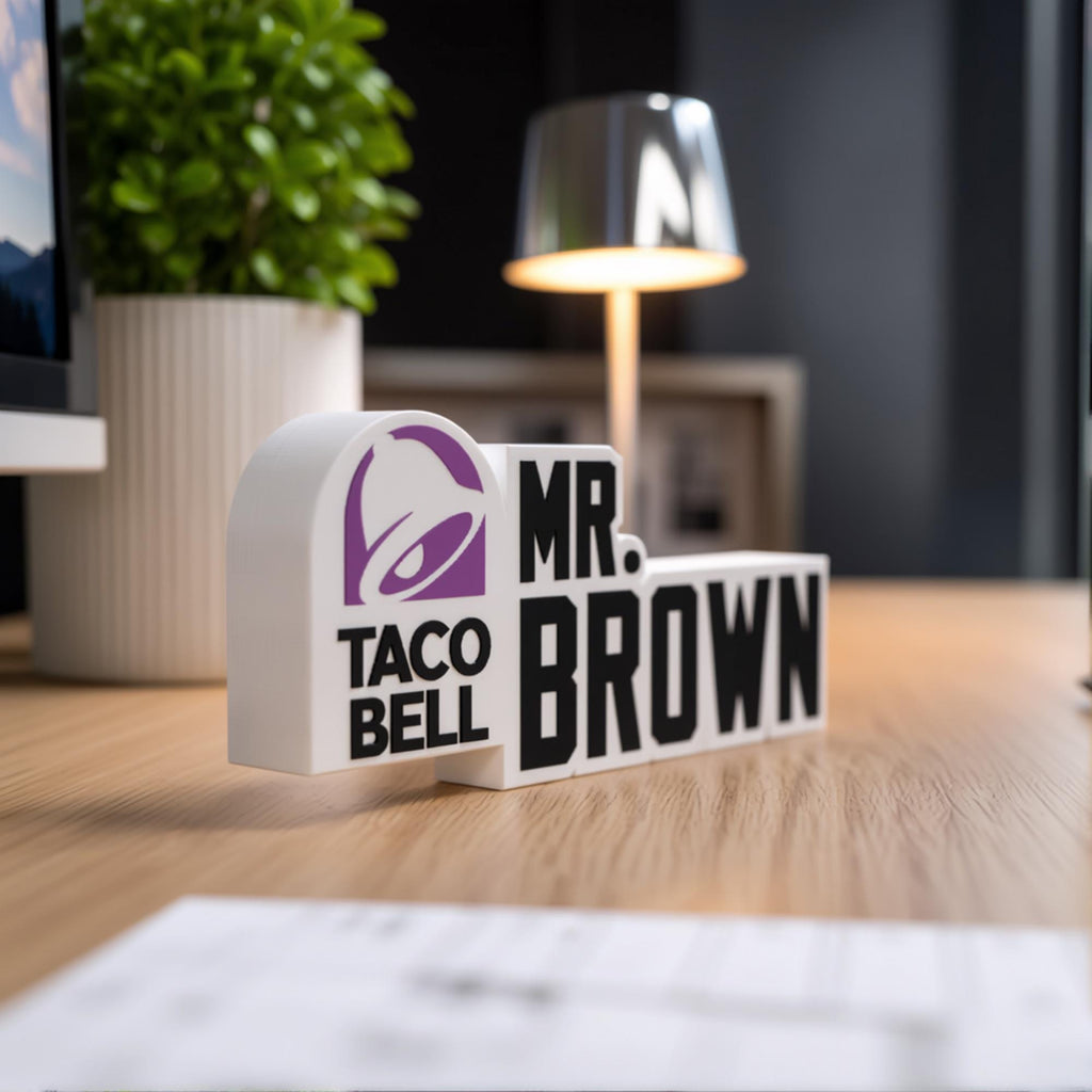 Personalized Taco Bell Desk Name Plate