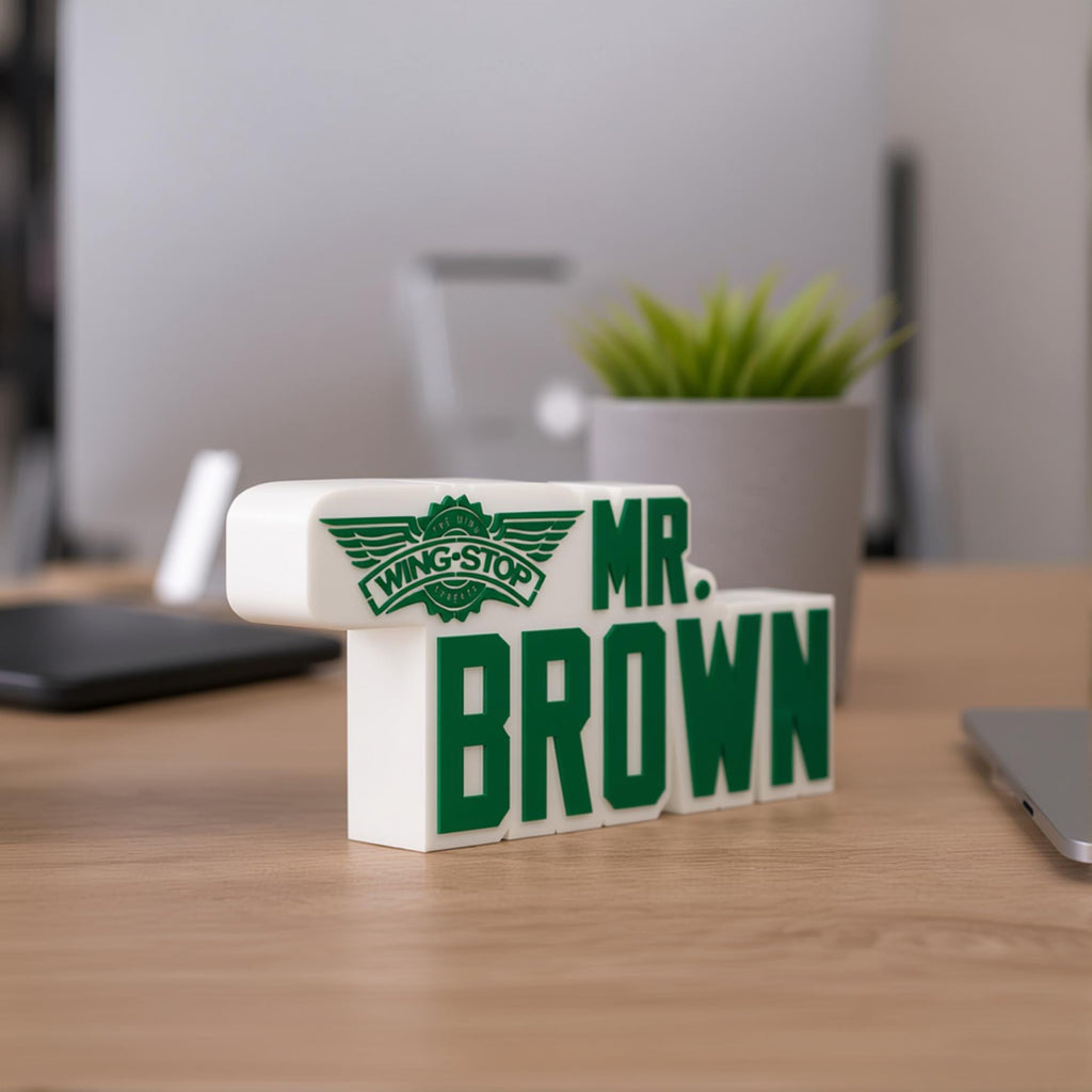 Personalized Wingstop Desk Name Plate