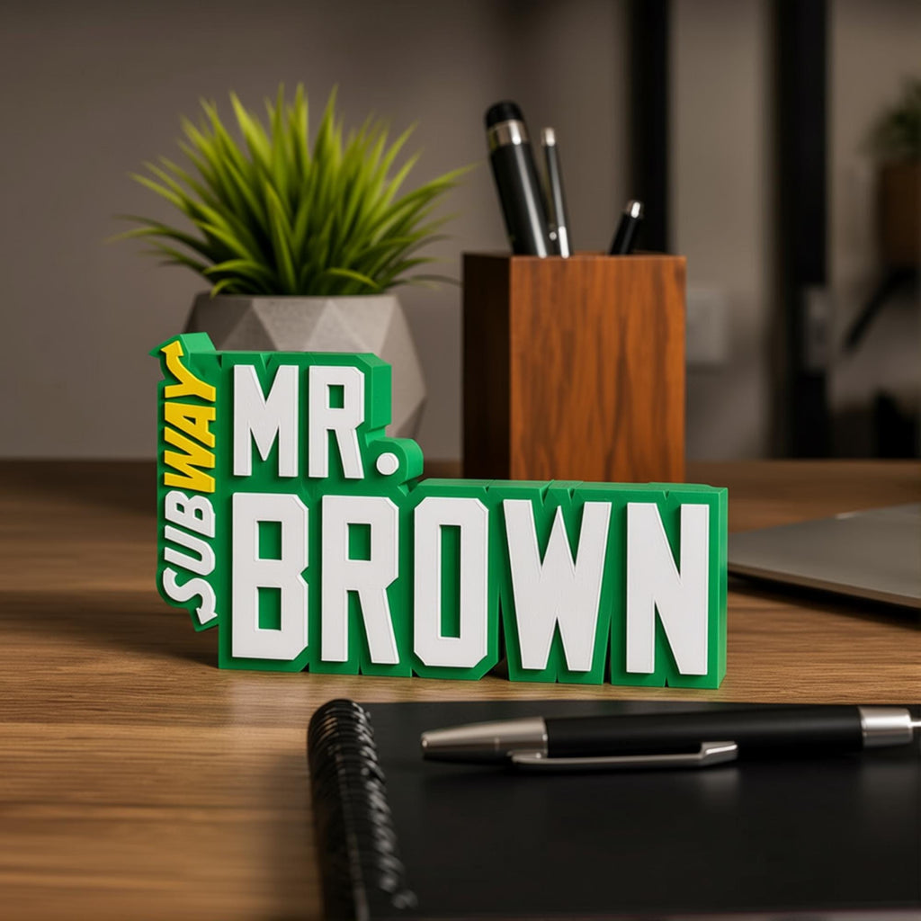 Personalized Subway Desk Name Plate